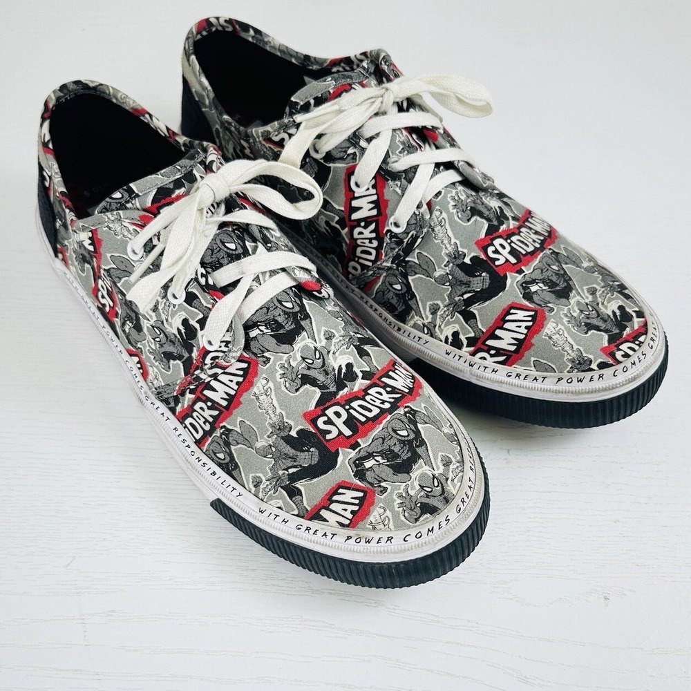TOMS Marvel Spider-Man‎ Limited Edition Carlo Sneakers Mens 10.5 Low Top Shoes